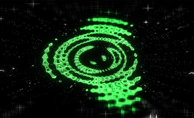 Polar Curves music visualizer preview: glowing rose curves and spirograph line art tracing to the melody